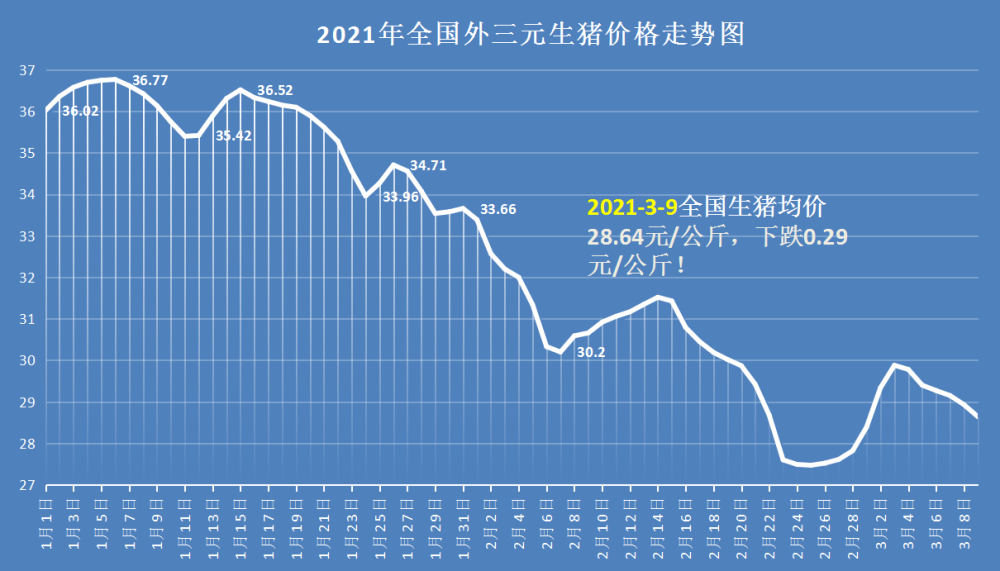 3月9日豬價一片綠行情再跳水3個壞消息豬價或斷崖下跌