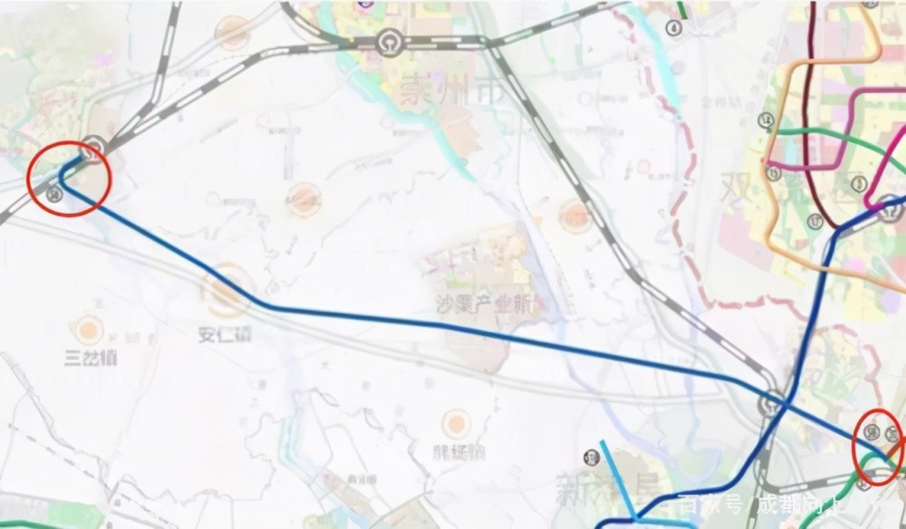 s7:连接邛崃-成都,在新津与10号线和s6交汇,一路向东,经过双流,最终
