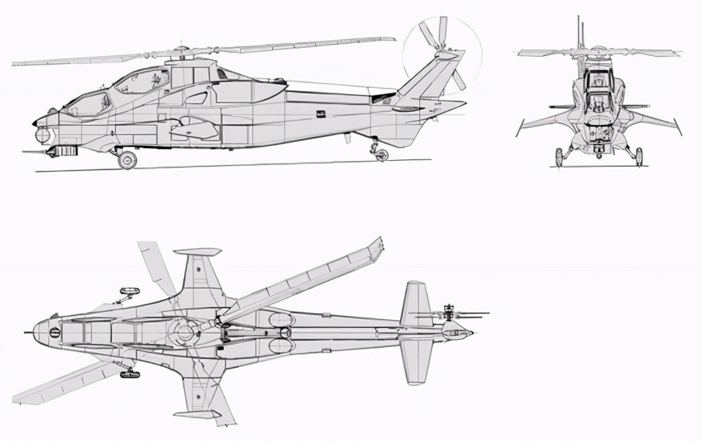 941方案是四叶桨直10是五叶桨和战斗机的隐身不同,直升机的隐身除了