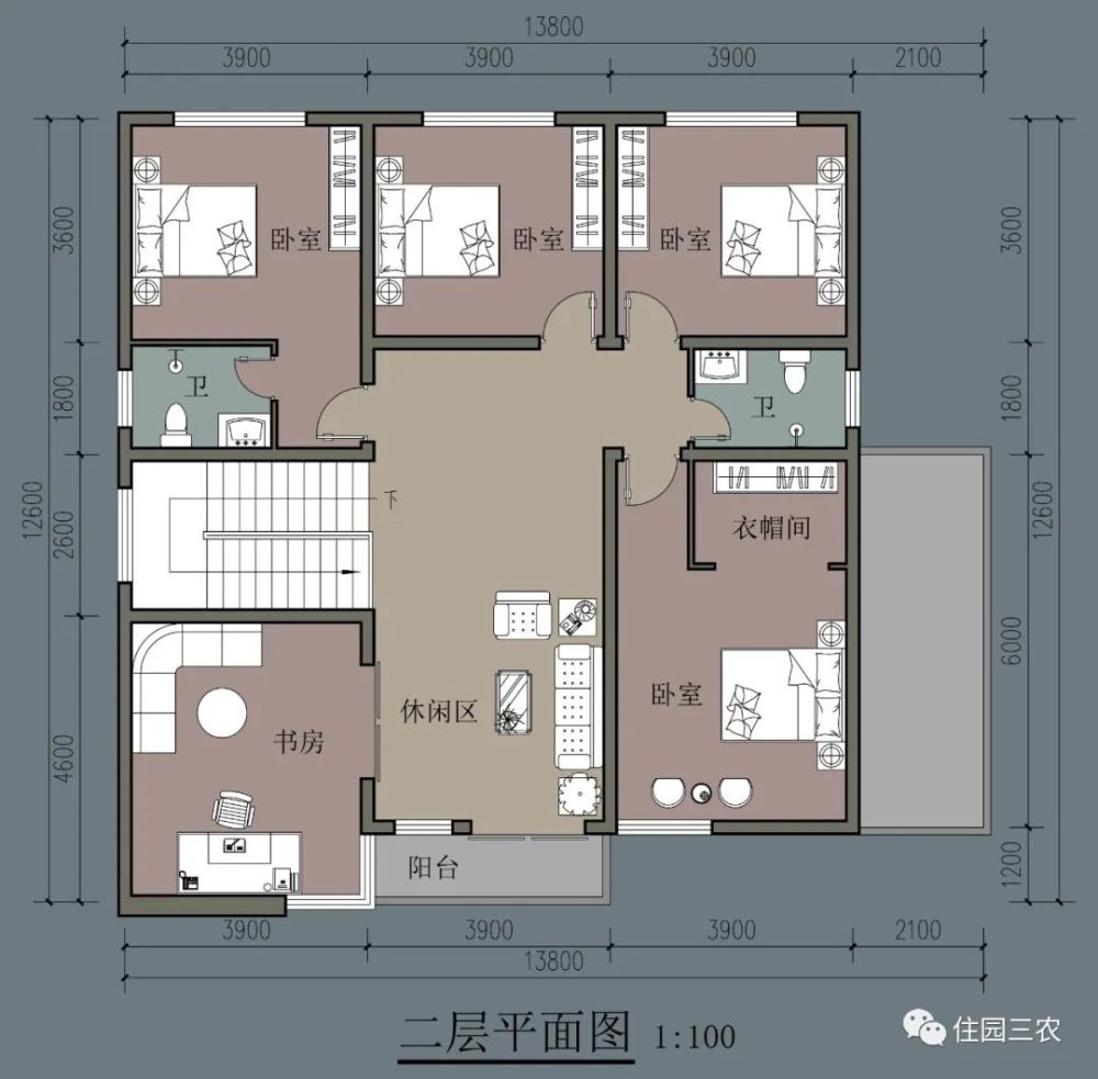 农村自建现代风格二层别墅,面宽13.8米,5室1厅还有双车库,好幸福