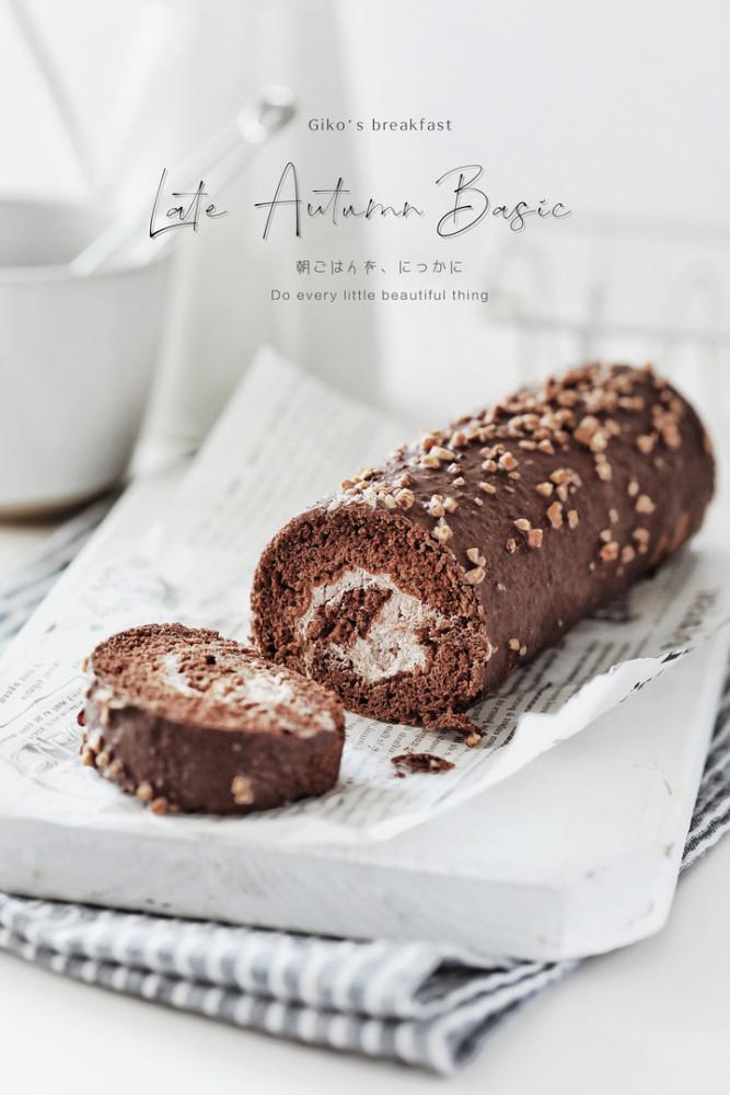 梦龙巧克力蛋糕卷拍摄