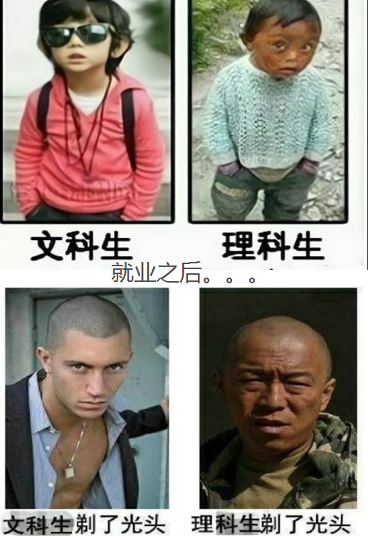 "偏文科"vs"偏理科",4张图便能让你看清,理科生貌似是来搞笑的_腾讯