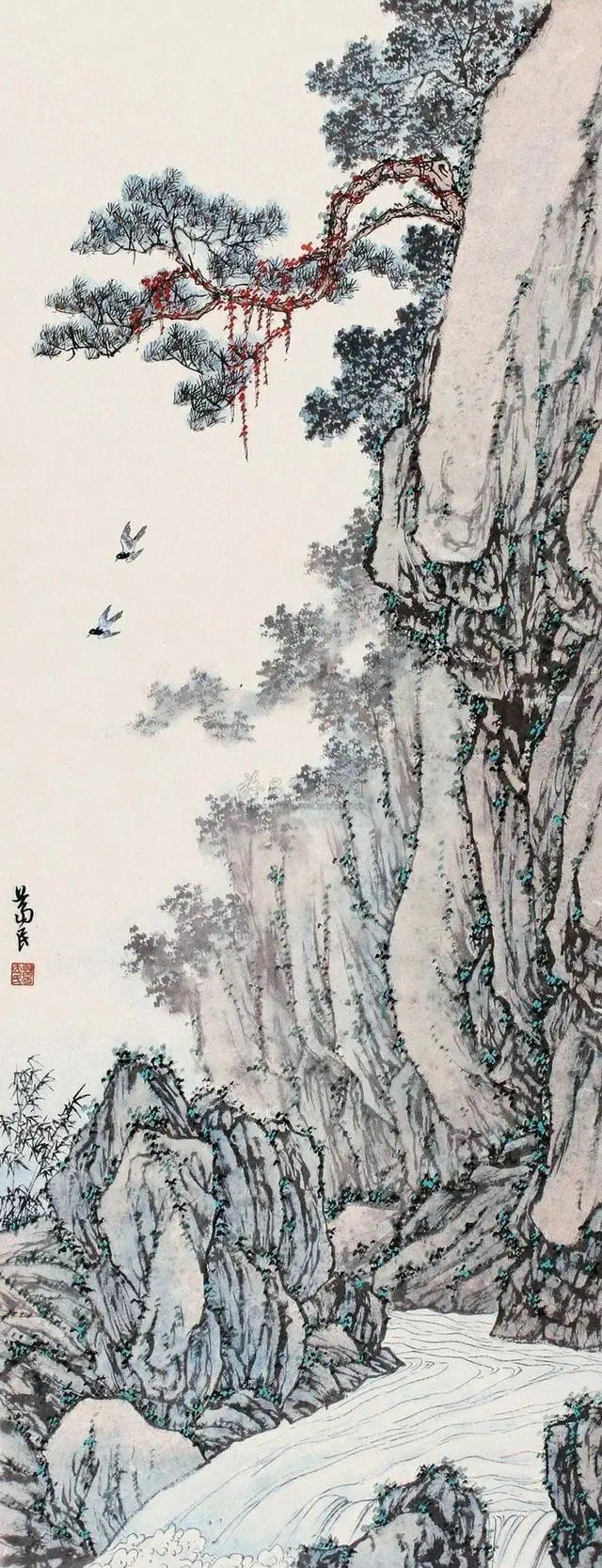 岭南山水画的代表广东画家黎葛民教授作品欣赏图