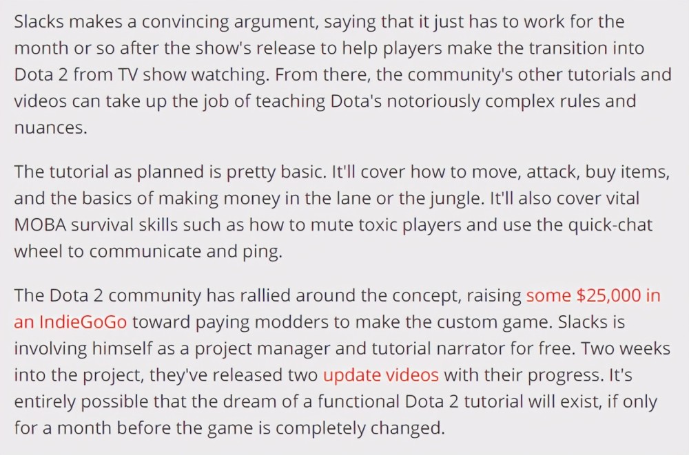 DOTA2玩家众筹优化游戏，Valve恐已经版本过时