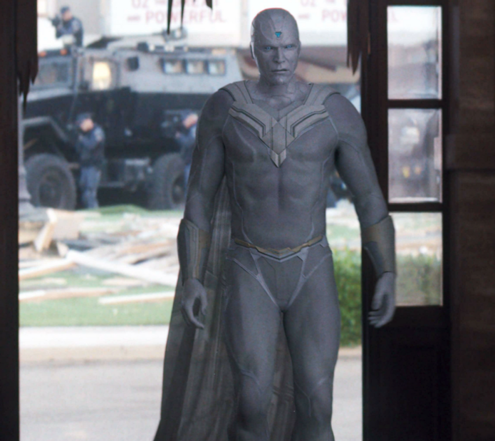 漫威白幻视诞生全身灰白尽显邪恶猩红女巫升级造型还原漫画