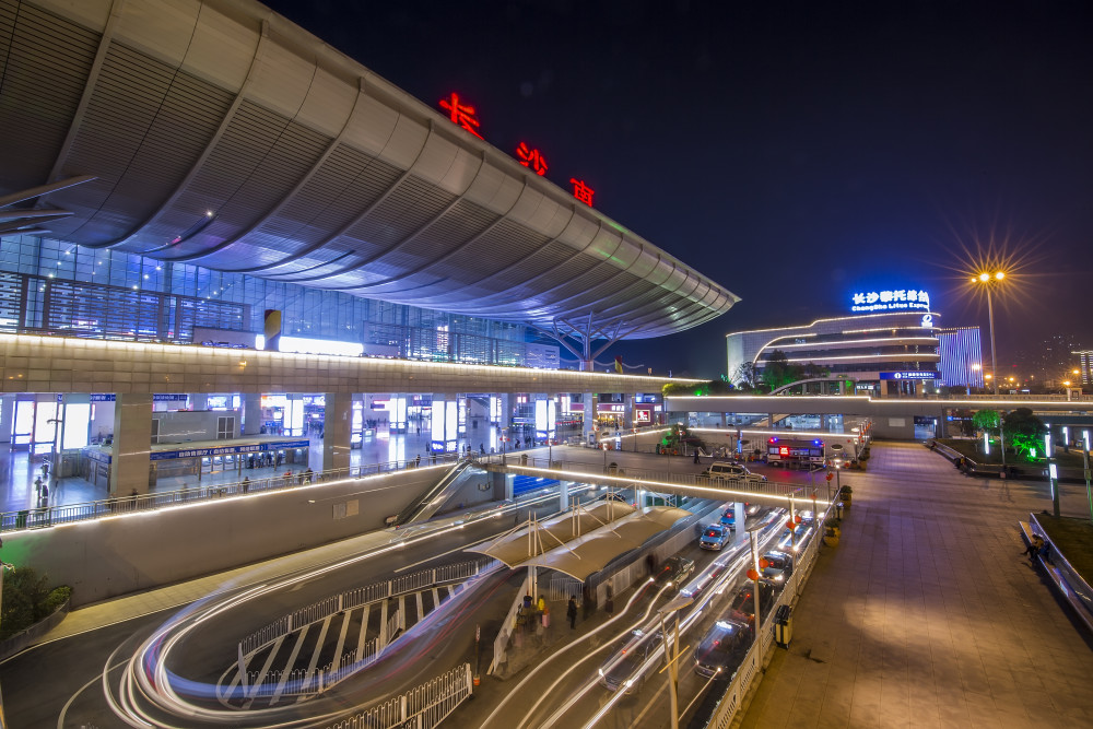 株洲西站夜景图片图片