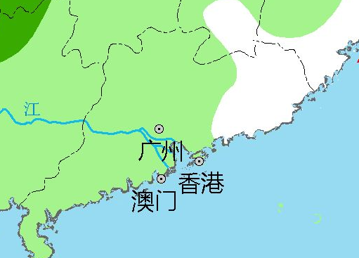 降雨依然集中在北部一带,不过到了10号20时至11号20时(下图,广东地区