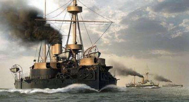 金刚级战舰晾床单炮管旁边晒衣服这是日本海军必败的标志