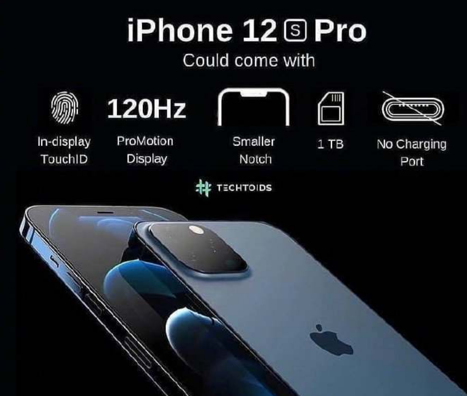 苹果12s外观渲染图曝光或将取消充电口