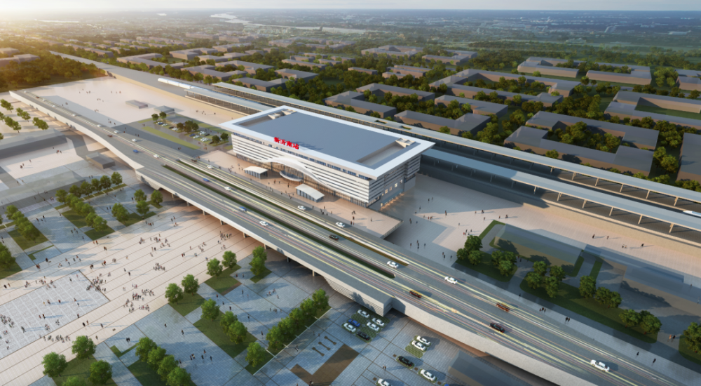 新沂东站马上要来了已进入定测阶段下一步便是设计方案了