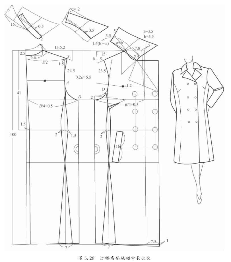 服裝設計女裝外套結構紙樣圖16款