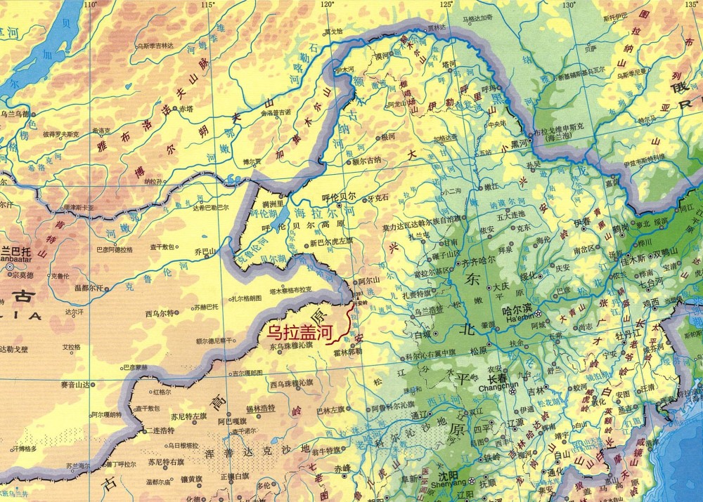 内蒙古河流湖泊分布图图片