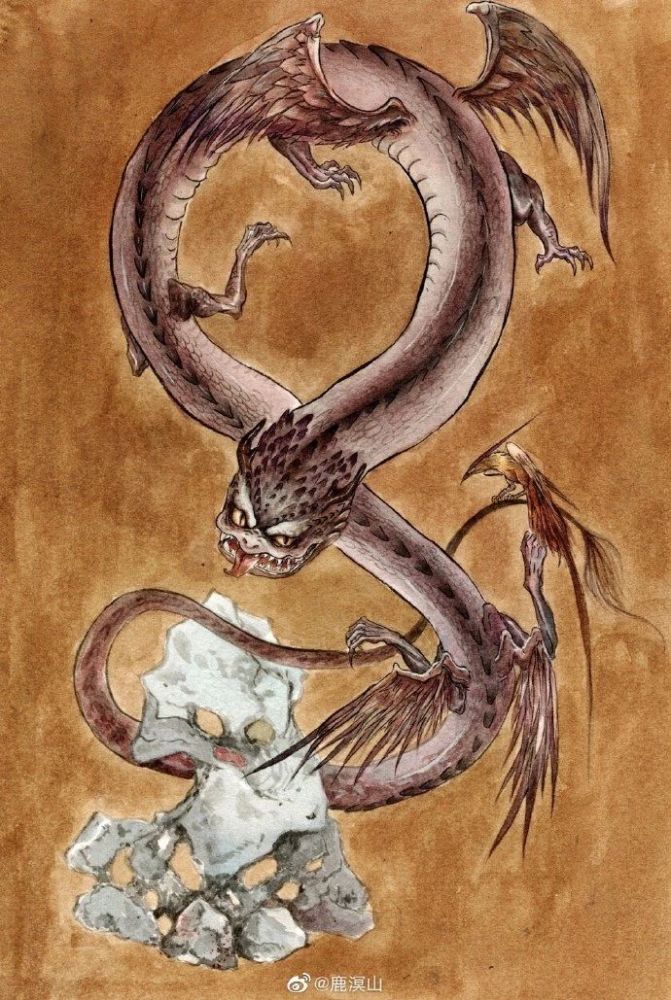 插画山海经传说中的怪兽们越看越可爱