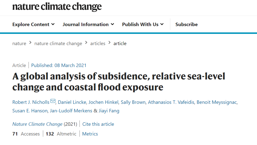 海平面|海平面上升，地面下沉，科学家警告：上海纽约等城市可能面临淹没