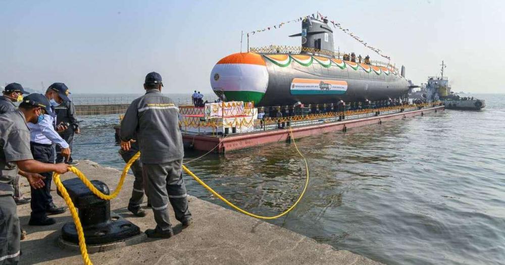 世界最好潜艇,印度造舰里程碑鲉鱼级3号艇入列印度海军