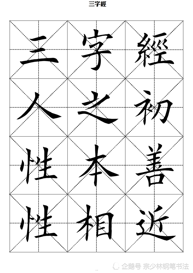 當代田英章毛筆楷書三字經字字完美怪不得學田楷的人眾多