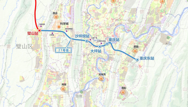 未来建成后,对重庆市民有着极大的帮助,它就是重庆地铁27号线,据了解