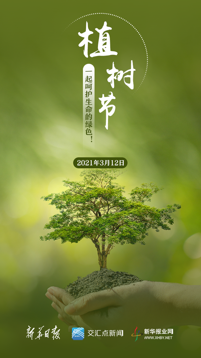 今天第43个植树节一起呵护生命的绿色