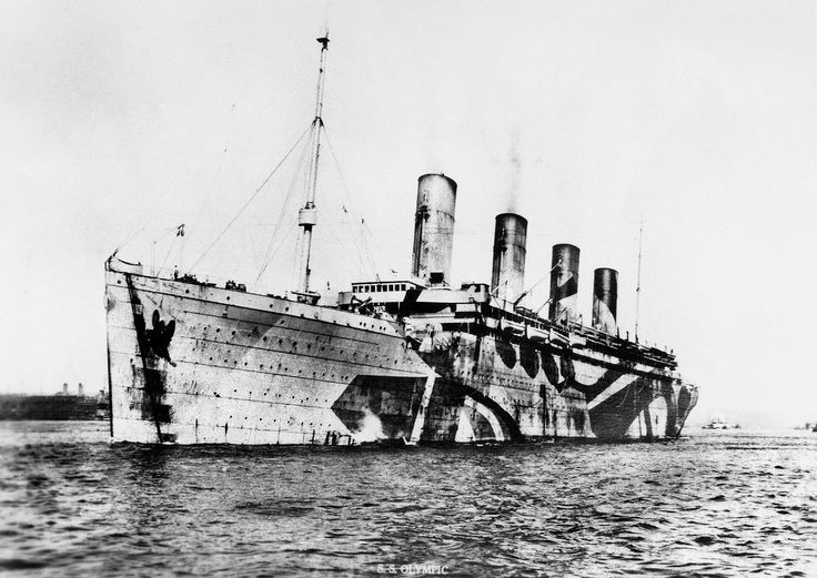 图片:著名画家野上隼夫笔下的"奥林匹克"号豪华邮轮,采用了诺曼