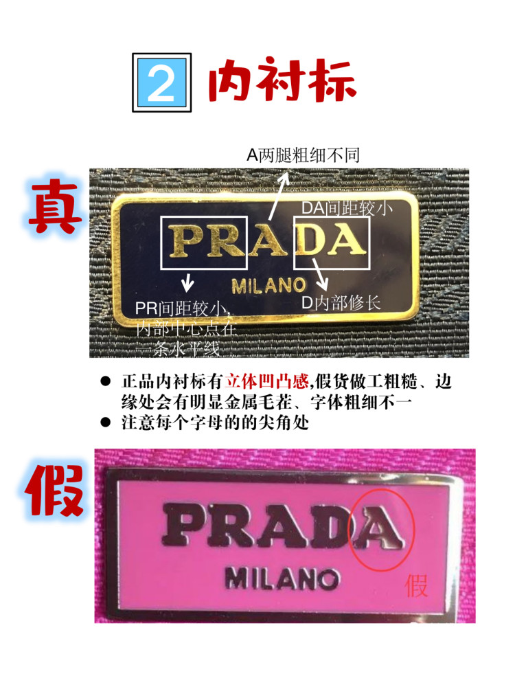 prada标志真假鉴别图图片