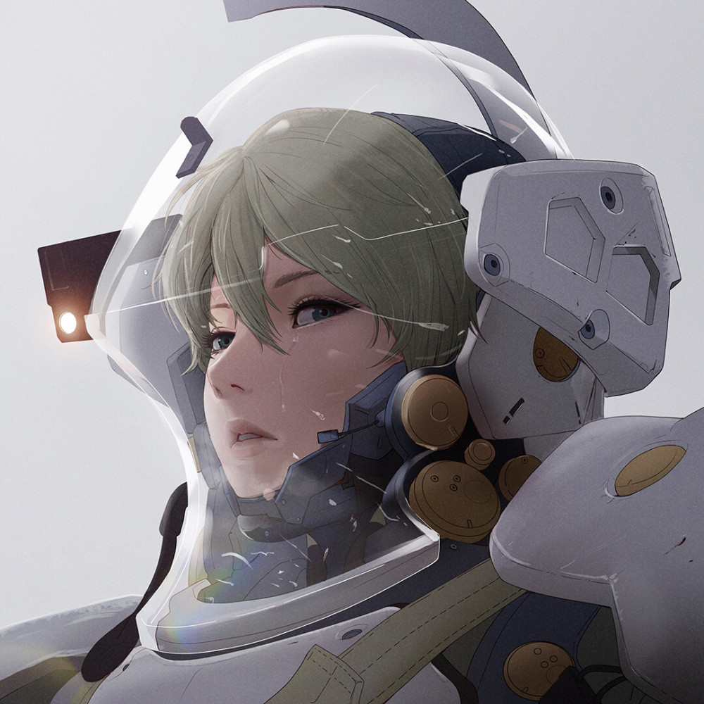少女与机甲,jk 赛博朋克,这搭配太可了(韩国角色概念设计原画师gh