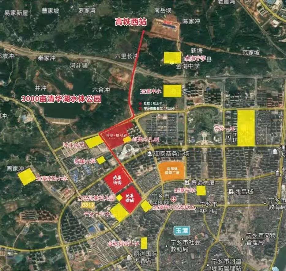 宁乡西站位置示意图据悉,常益长铁路是国家"八纵八横"高速铁路网中