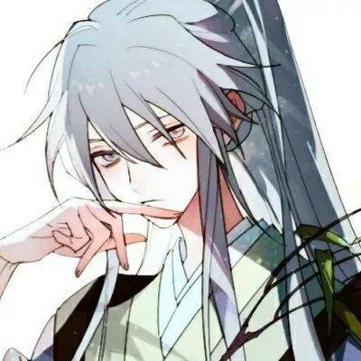 古风帅气男神 白发 头像 图片