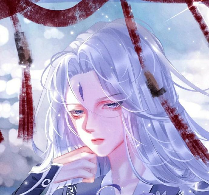 古风帅气男神 白发 头像 图片