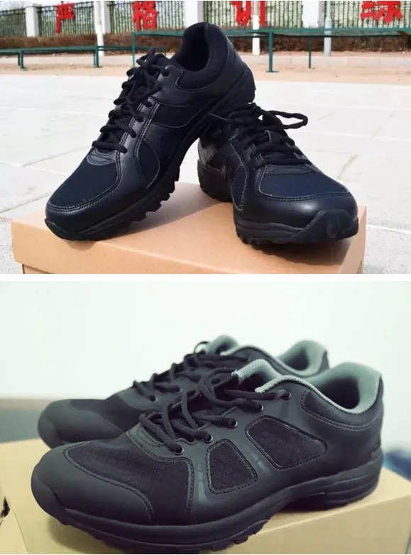 外型上跟俗称"小黑鞋"的武警作训鞋颇为相似.
