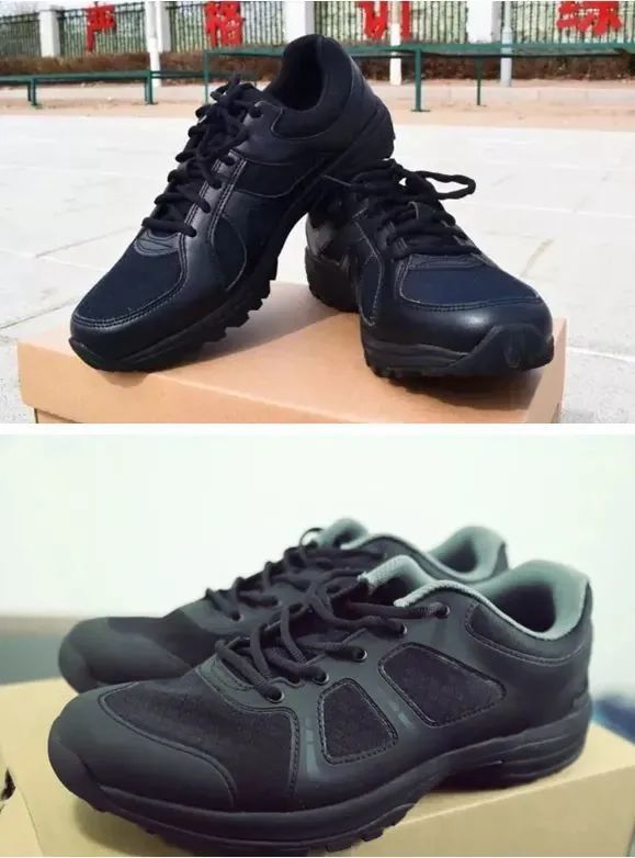 (上为武警作训鞋下为19式)下图为武警作训鞋与19式对比下图为与07a作