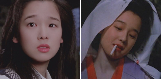 但很特别的一点是,相对于完全幼态脸的陈妍希和谭松韵,田中裕子的脸上