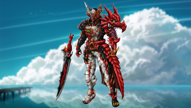 假面骑士:圣刃的异类造型,形象如同反派boss,龙头护肩诠释霸气