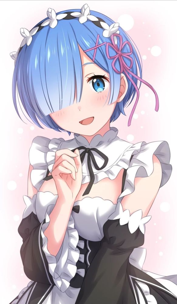 蓝色系头发二次元小姐姐