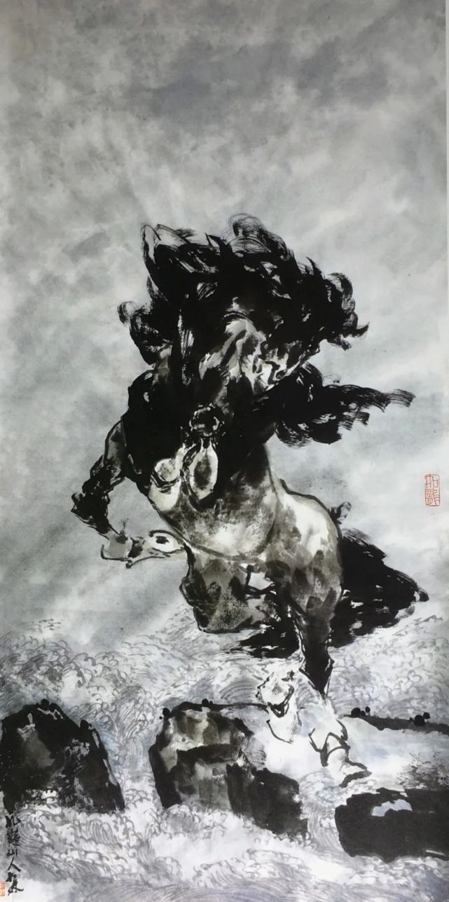 朔云横高天,将行九州野 138x69cm