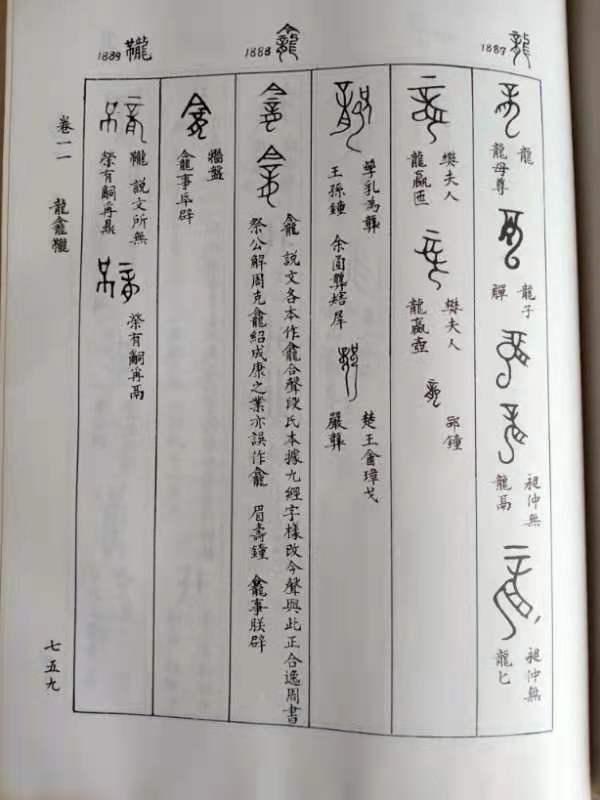 金文"龙"字东苍龙包括角,亢,氐,房,心,尾,箕七宿,角宿象征龙角,亢宿