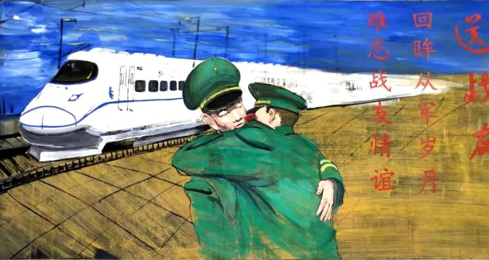绘画出一幅幅军营生活中的点滴王子航仔细观察在训练工作之余美术功底