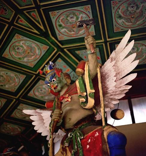 近代形成固定造型的雷公塑像