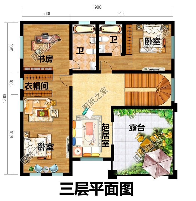 145平三层别墅设计图,室内功能超齐全,赶快来栋让别人羡慕吧_腾讯新闻