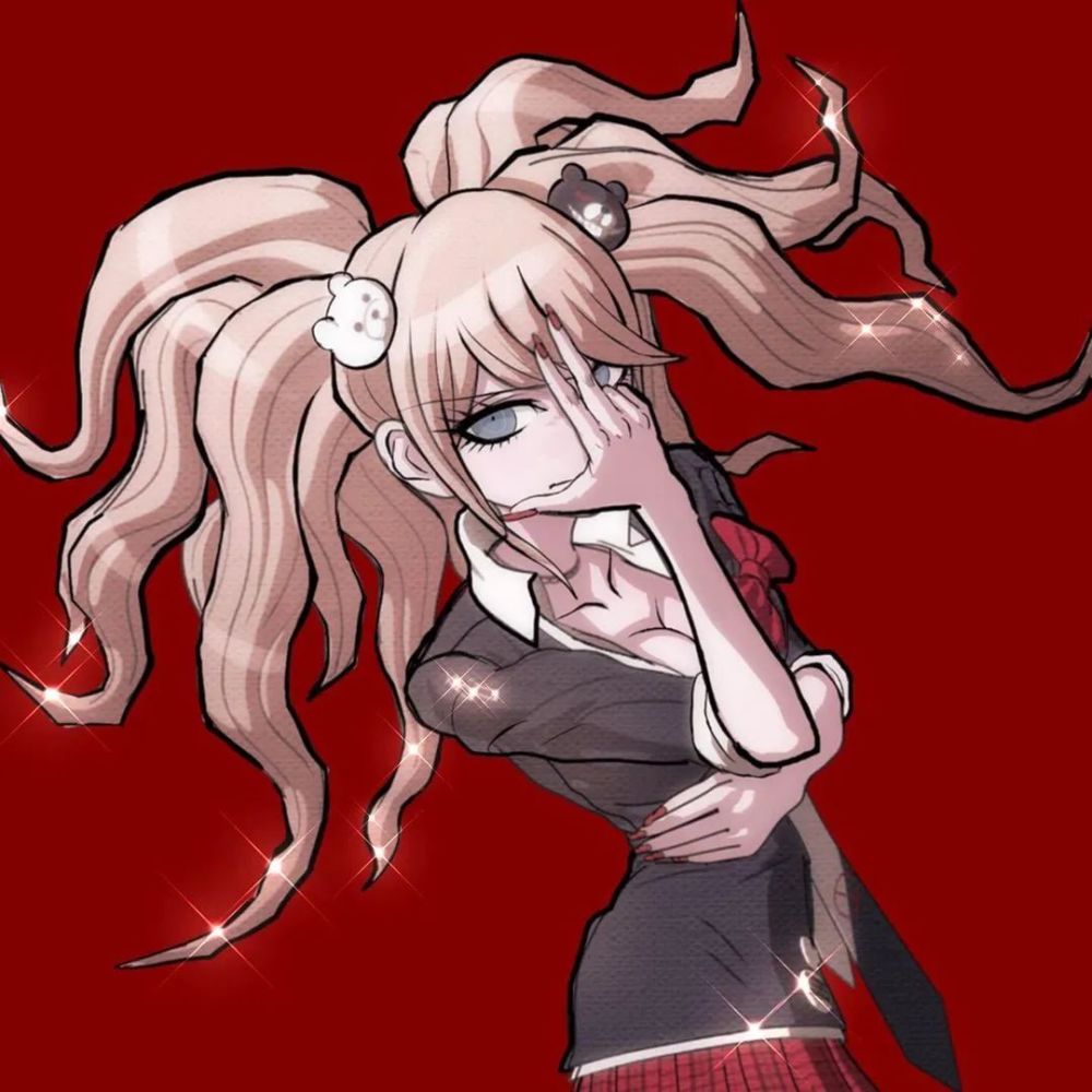 弹丸论破 江之岛盾子 立绘 扎起头发戴眼镜的盾子有没有更可 腾讯新闻