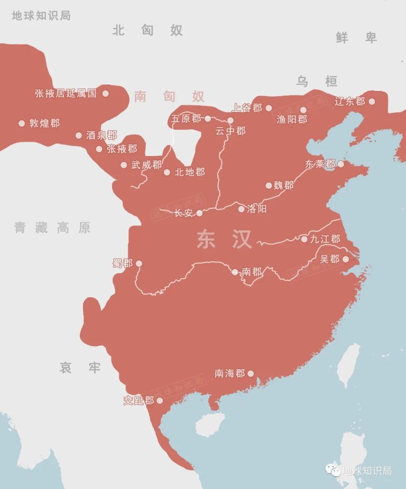 汉朝疆域图最大图片