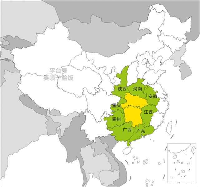 5个邻居的省份:重庆——四川,陕西,湖北,湖南,贵州