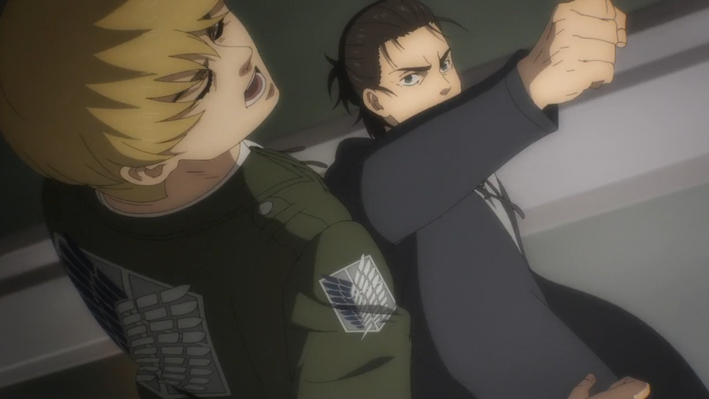 进击的巨人14集 艾伦vs阿尔敏 三笠流泪劝阻 兵长成吉克梦魇 腾讯新闻