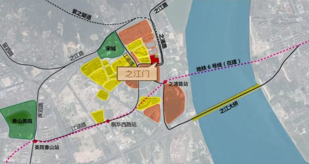杭州之江门:西湖区滨江旁!之江地标建筑!约800米银泰城!