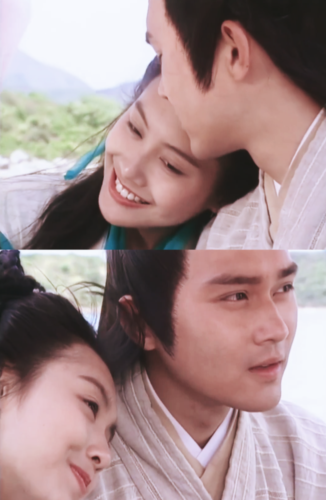 朱茵版《射雕英雄传》:黄蓉迎风乘舟飘然而出,郭靖不由呆立原地_腾讯