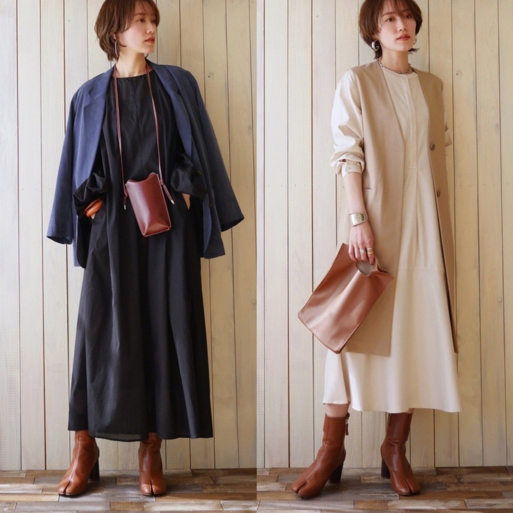 但是40 的日本博主金子三记可不这么想,她的日常穿搭虽不强调身材曲线