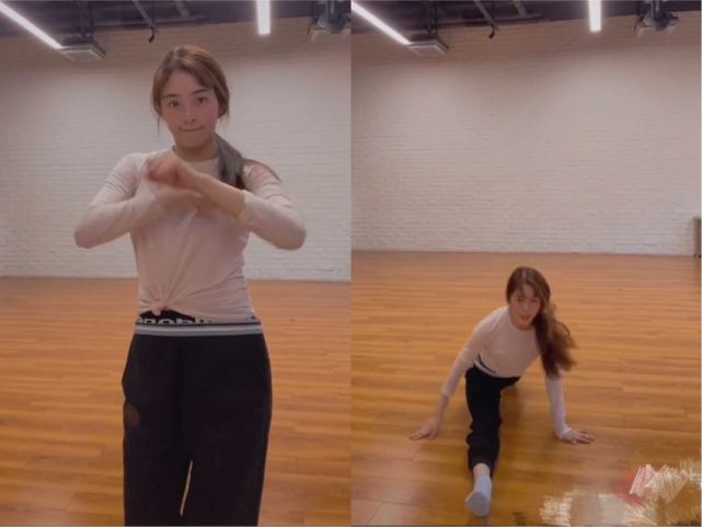 张含韵两颊消瘦认不出细腰穿秋衣下劈一字马脸通红被指喝多了