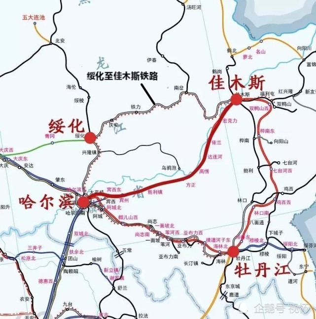 绥化至黑河高铁规划图图片