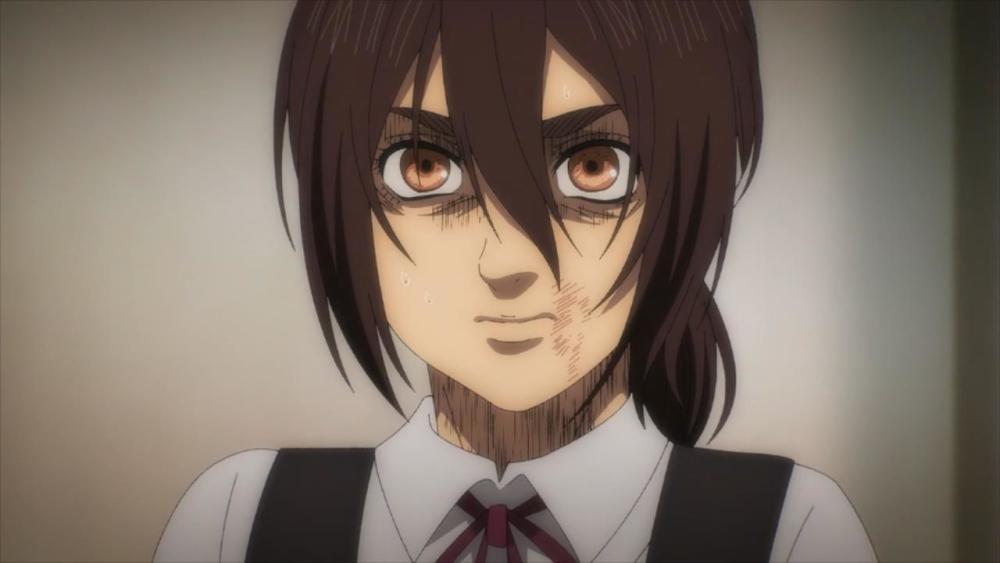 进击的巨人:艾伦骂哭三笠,揍倒阿尔敏,没拿枪的贾碧在一旁傻站_腾讯