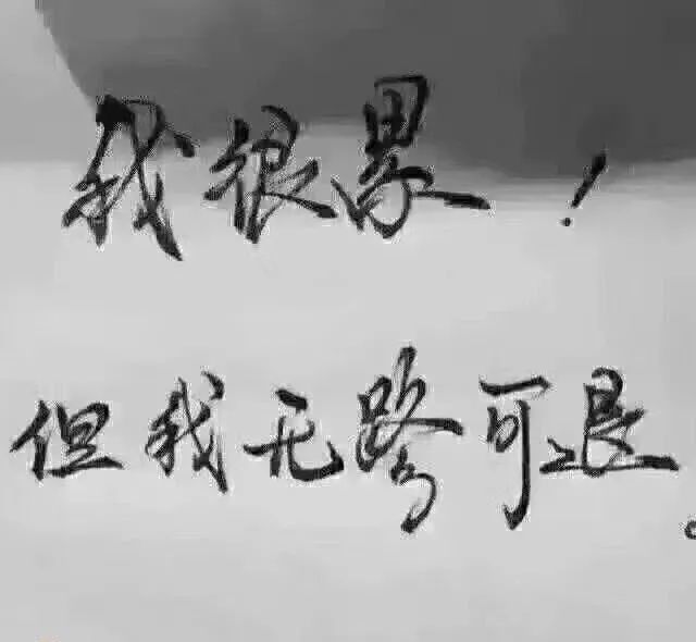 我很坚强我也很累心酸