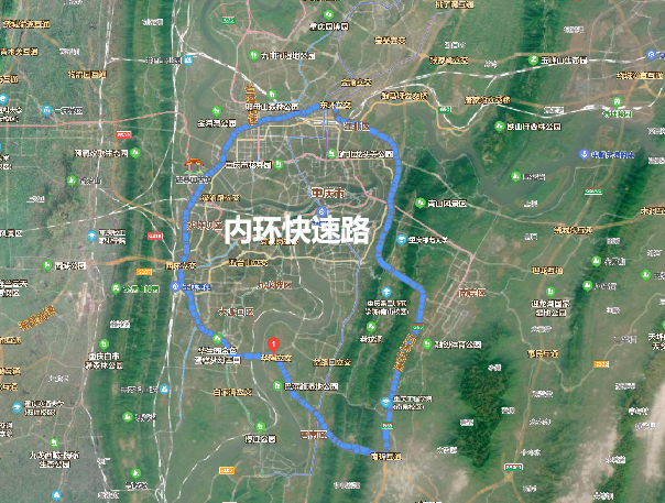 而将重庆主城三大区内核心串联起来的正是一条重要的城市主干道:内环